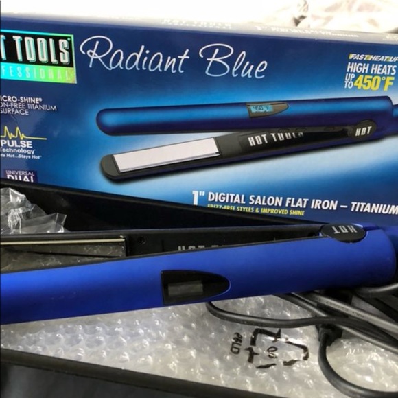 hot tools blue flat iron